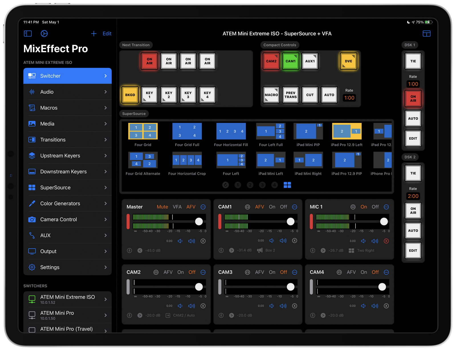 stream deck atem switcher